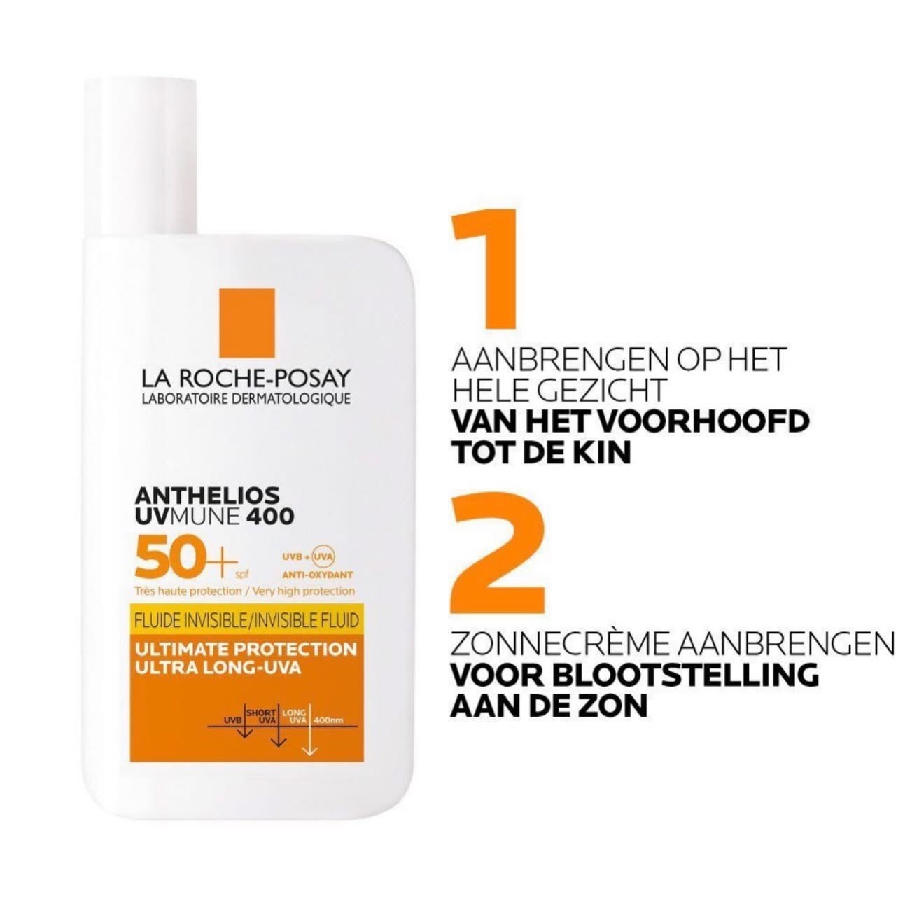 لاروش بوزيه أنتيليوس UVMune 400 SPF50+ فلويد شفاف — صورة 3