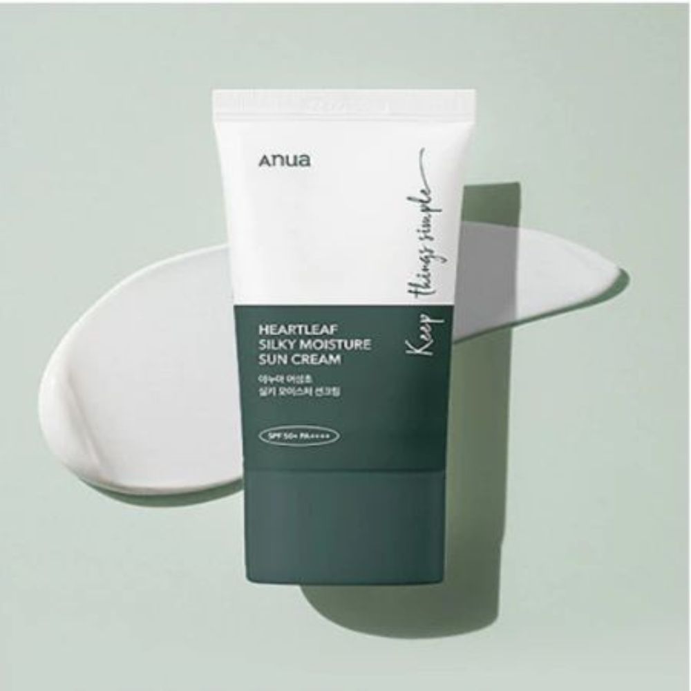 Anua Heartleaf Silky Moisture Sun Cream SPF 50+ PA++++ – واقي شمس أنوا هارتليف المرطب — صورة 3