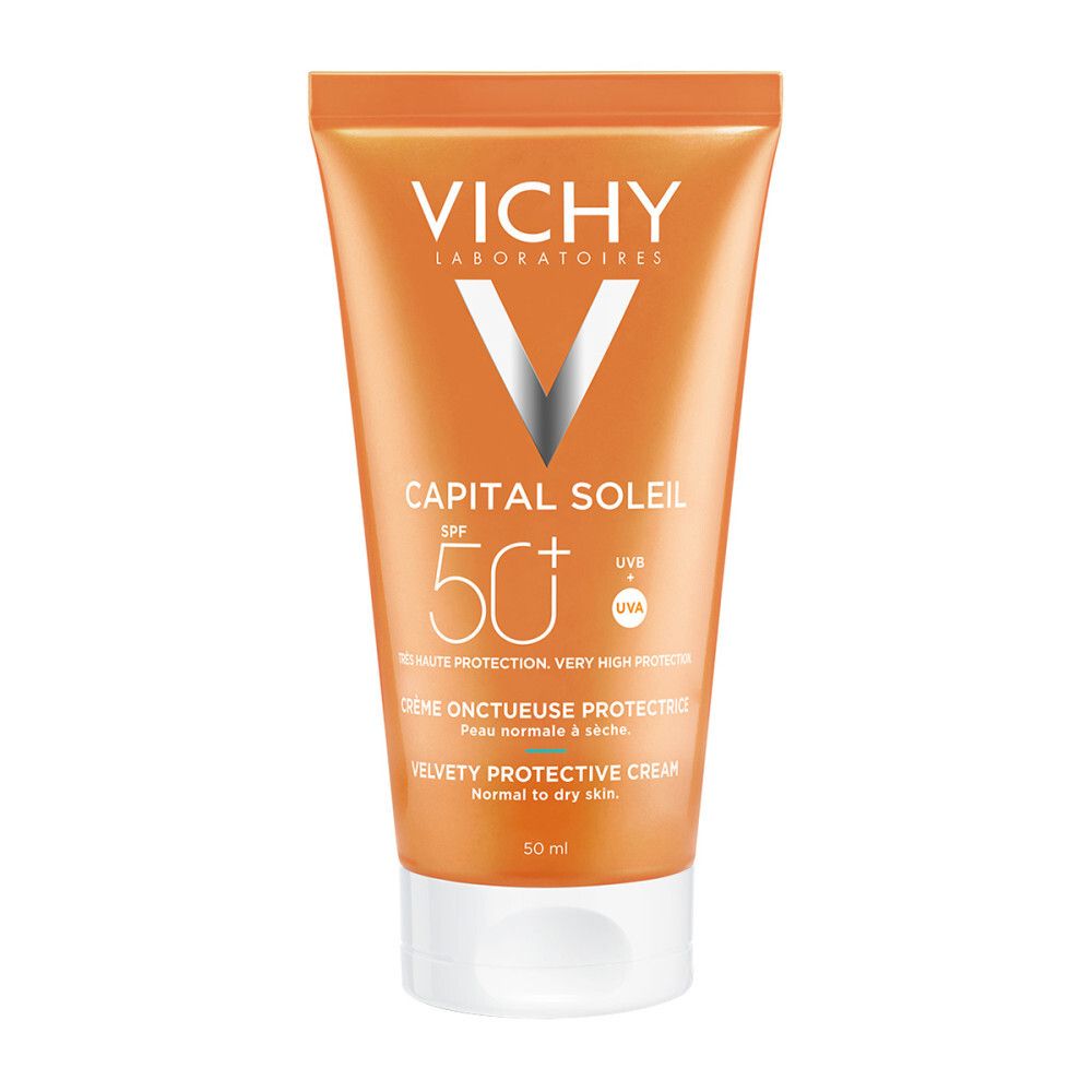 كريم فيشي كابيتال سوليل المخملي الواقي من الشمس للوجه – Vichy Capital Soleil UV-Age Daily / Velvet Cream SPF 50+ من Vichy — 50 مل