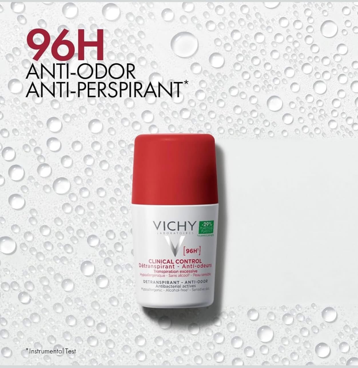 Vichy Clinical Control 96H Anti-Perspirant – مزيل عرق مضاد للتعرق 96 ساعة — صورة 3