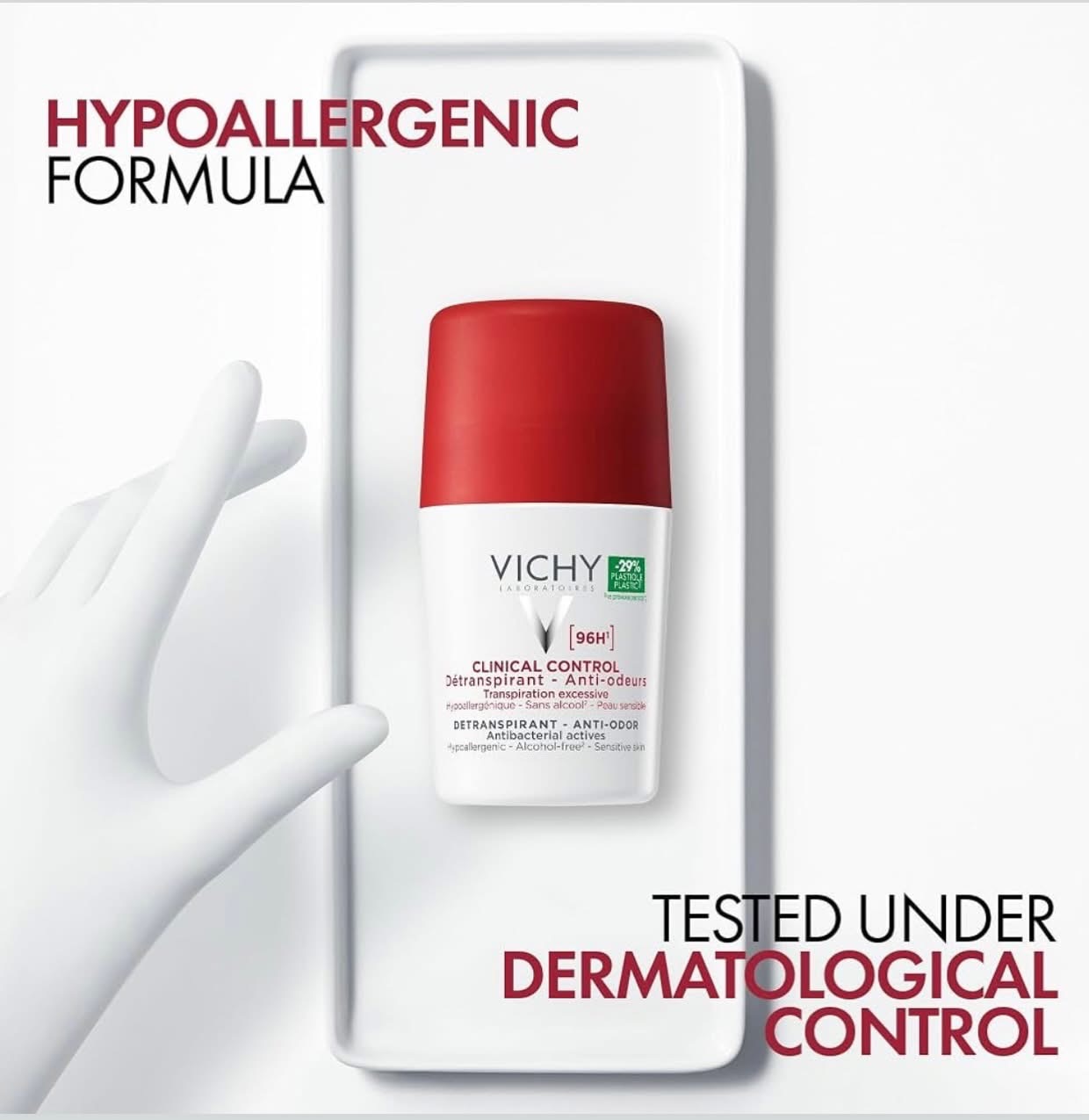 Vichy Clinical Control 96H Anti-Perspirant – مزيل عرق مضاد للتعرق 96 ساعة — صورة 4