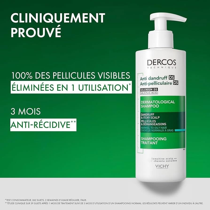 شامبو فيشي ديركوس المضاد للقشرة – Vichy Dercos Anti-Dandruff Shampoo — صورة 3
