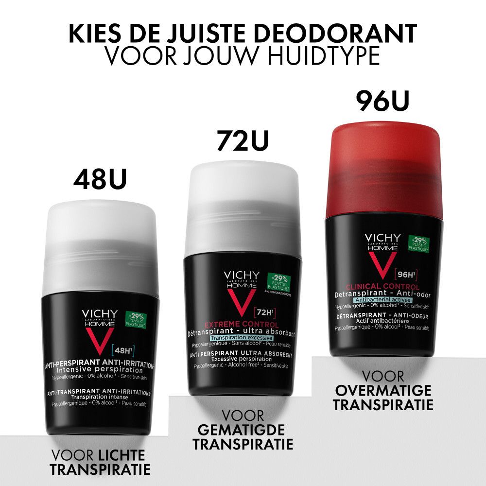 مزيل عرق رول-أون فيشي هوم Clinical Control 96H – Vichy Homme Clinical Control 96H Roll-On — صورة 8