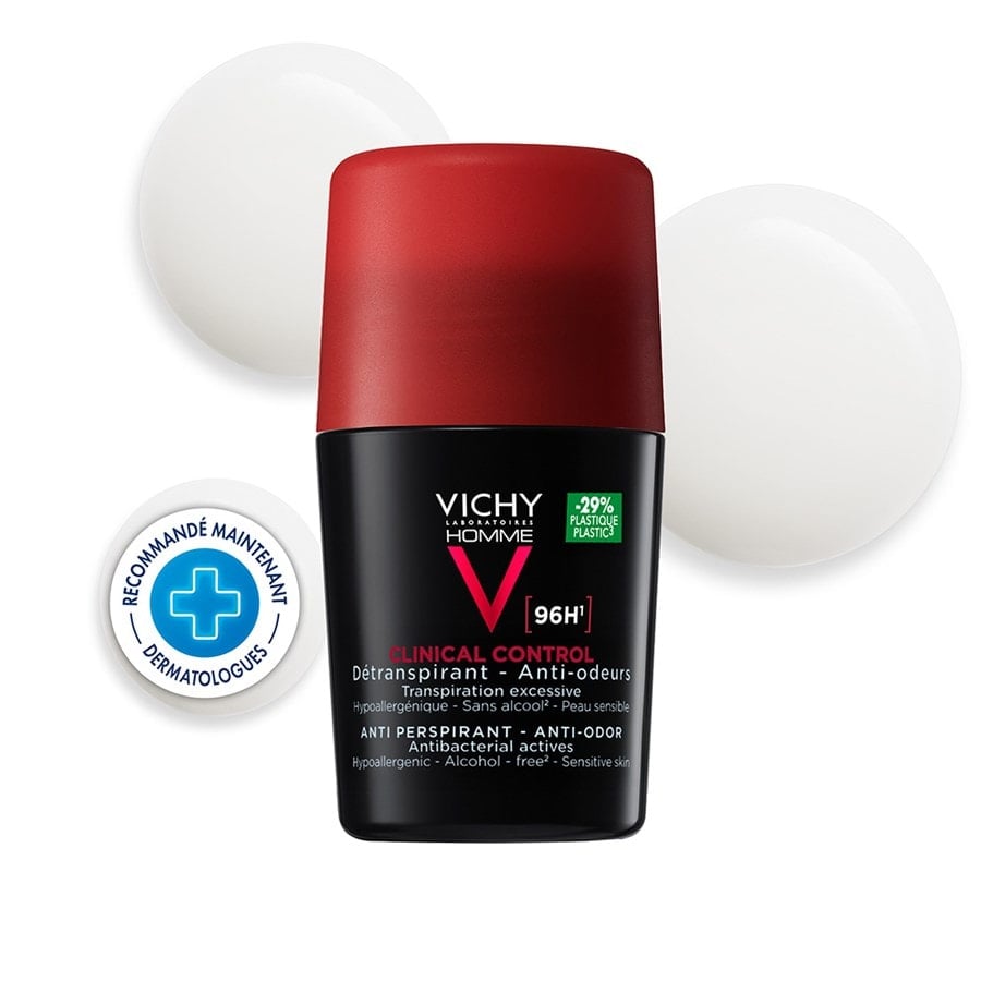 مزيل عرق رول-أون فيشي هوم Clinical Control 96H – Vichy Homme Clinical Control 96H Roll-On من Vichy — 50 مل